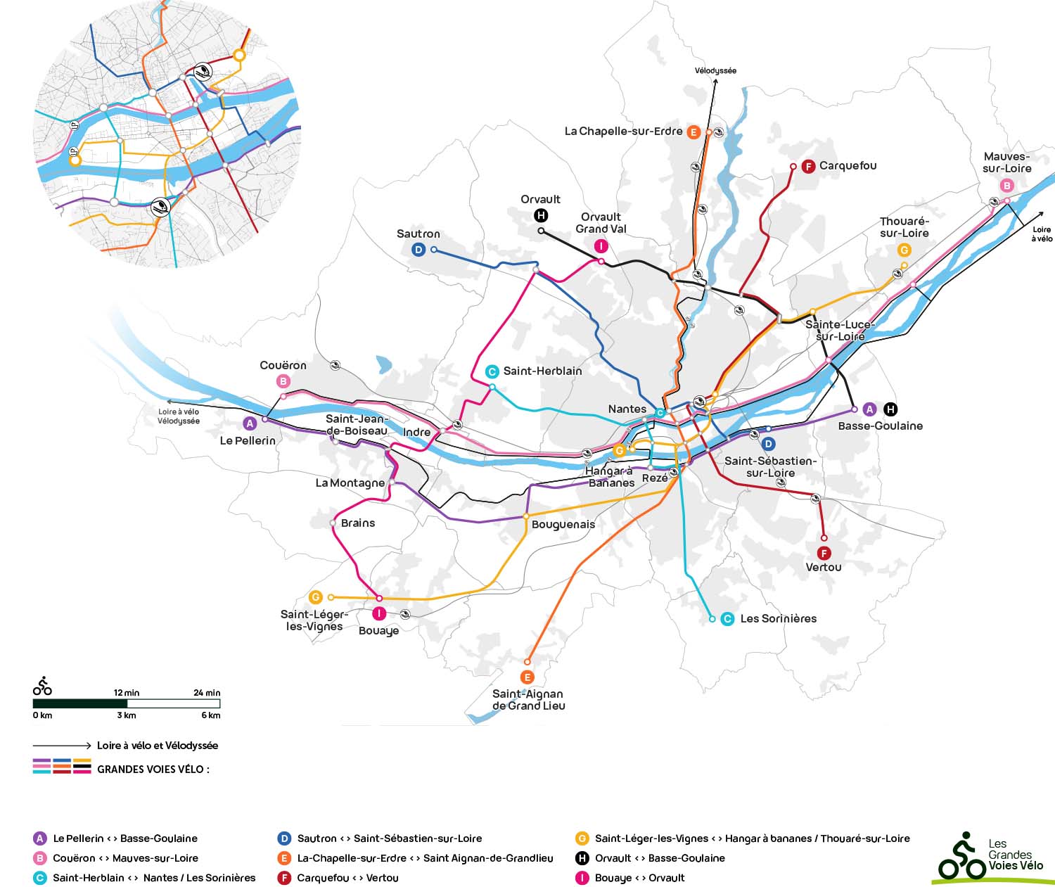 Carte des Grandes Voies Vélo